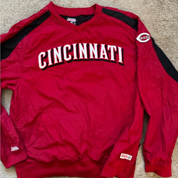 #26 CINCINNATI REDS windbreaker (STITCHES) size large baseball pullover - Picture 2 of 13